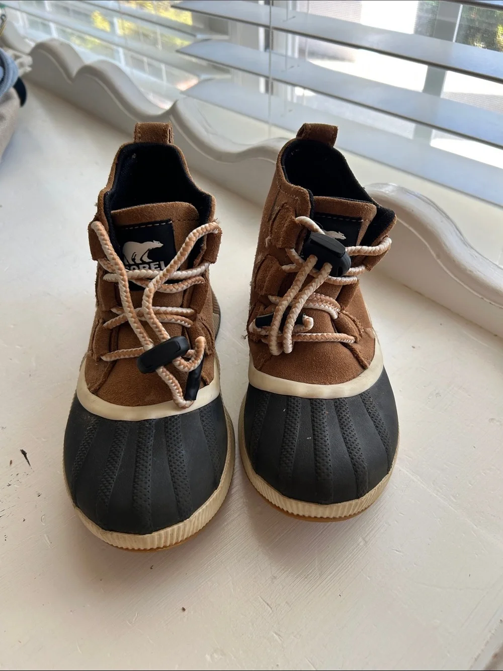 Sorel Kids Brown and Black Waterproof Duck Boots